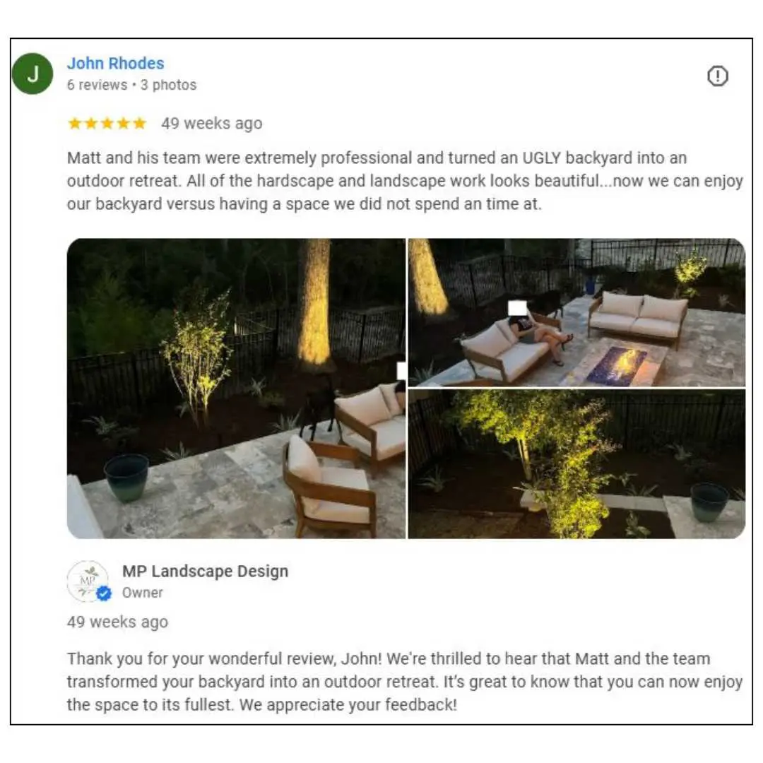 Landscape design and build customer review