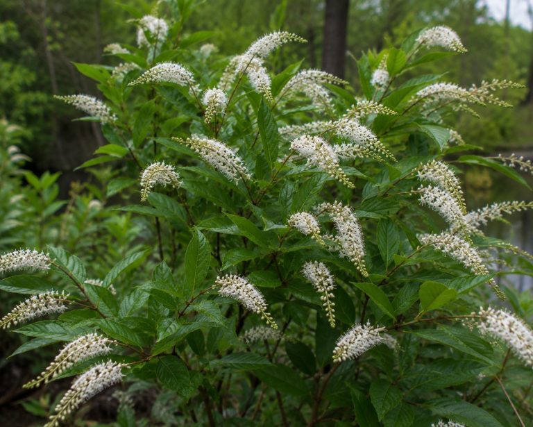 Virginia willow (Itea virginica) with fragrant white flower spikes, a Lowcountry native shrub that handles both wet and dry soils