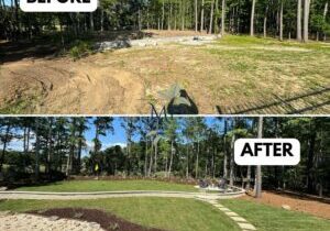 Before and after image of Landscape design services
